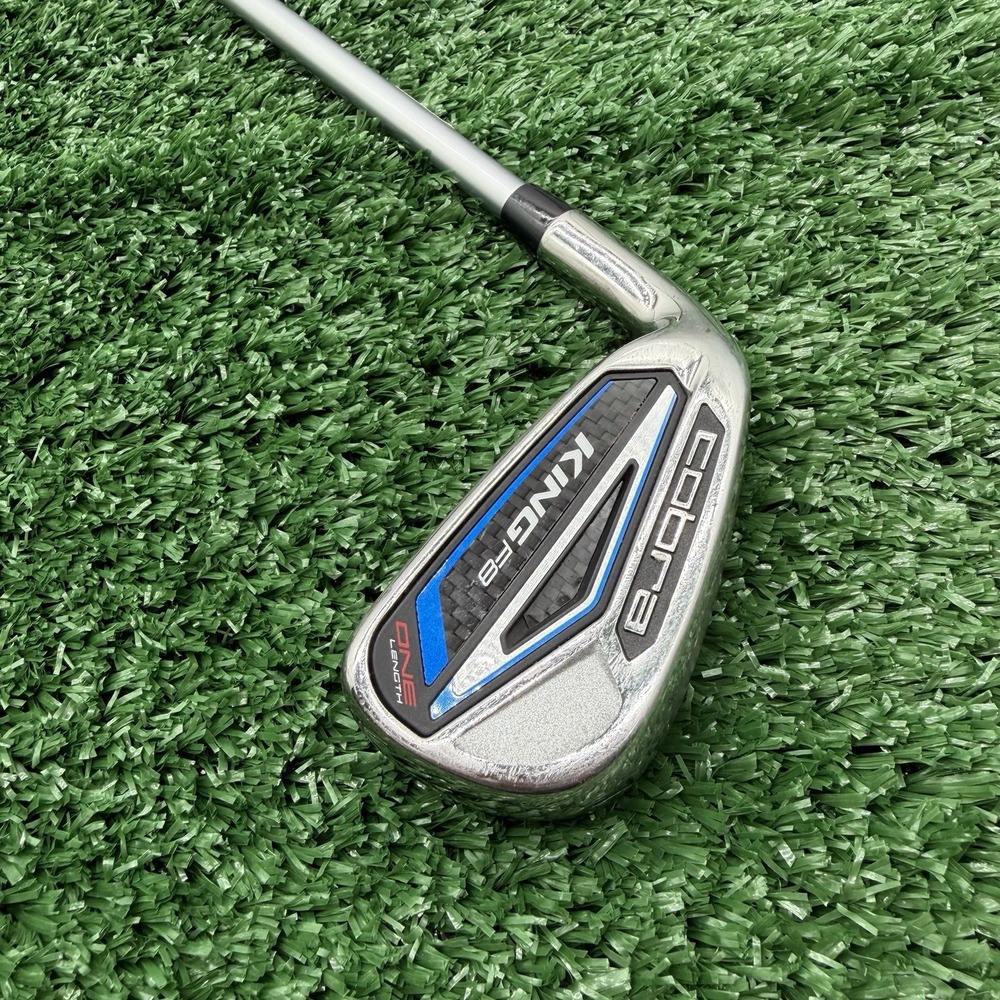 Cobra King F8 One Length 7 Iron Flighted Steel Stiff Flex Left Hander Golf Club
